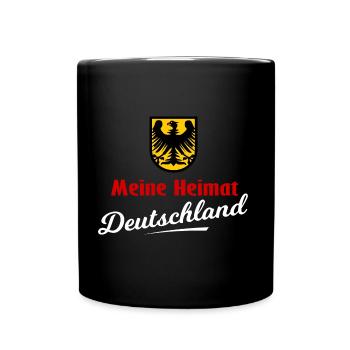Daheim in Deutschland - Tasse einfarbig - Schwarz - Vorne