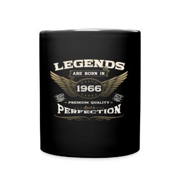 57e anniversaire légende né en 1966 homme cadeau - Mug uni - noir - Devant