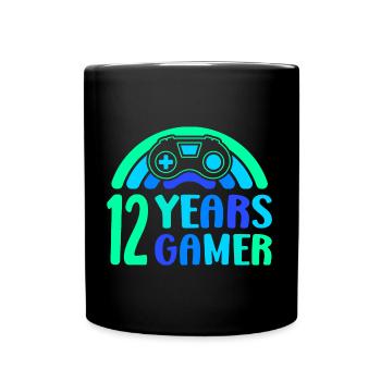 12th Birthday Boy 12 ans Controller Gaming - Mug uni - noir - Devant