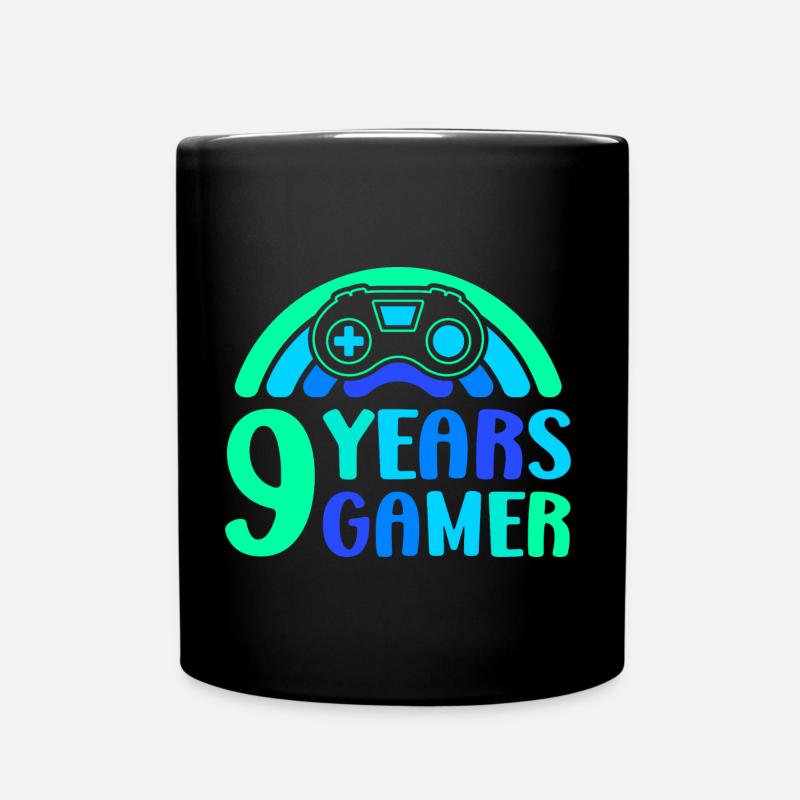 9. Geburtstag Junge 9 Jahre Controller Gaming - Tasse einfarbig - Schwarz