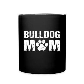 Bulldog Mom Bulldogs - Full Colour Mug - black - Front