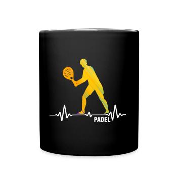 Padel Padeltennis Padel-heartbeat Paddle - Full Colour Mug - black - Front