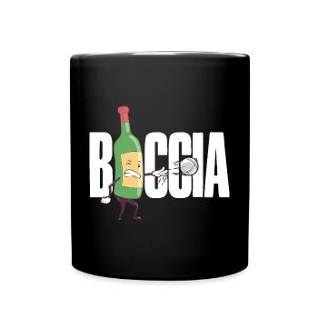 Bocciaspieler Bekleidung mit Boccia Kugeln Boccia - Tasse einfarbig - Schwarz - Vorne