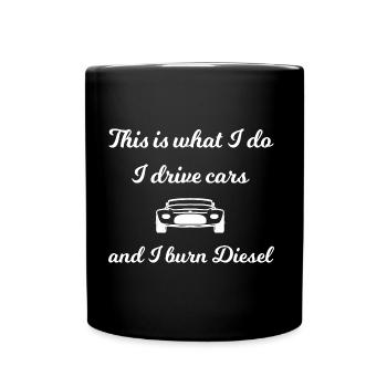 Les voitures à combustion diesel - Mug uni - noir - Devant