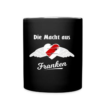 Die Macht aus Franken - Tasse einfarbig - Schwarz - Vorne