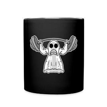 Gewicht heben - Geist Motiv - Tasse einfarbig - Schwarz - Vorne
