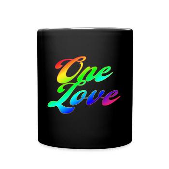 Trash Asset - One Love [rainbow] - Tasse einfarbig - Schwarz - Vorne