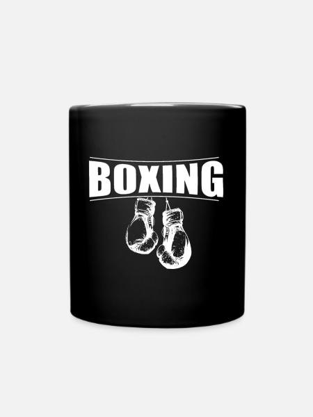 boxing mit handschuhe - Tasse einfarbig - Schwarz