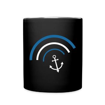 Anker Norddeutschland Seemann Matrose Kapitän - Tasse einfarbig - Schwarz - Vorne
