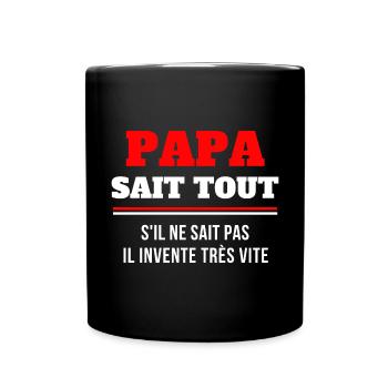 papa, dad, meilleur papa, super papa - Mug uni - noir - Devant