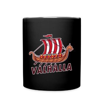 Wikinger Seefahrer Nordische Götter Krieger - Tasse einfarbig - Schwarz - Vorne