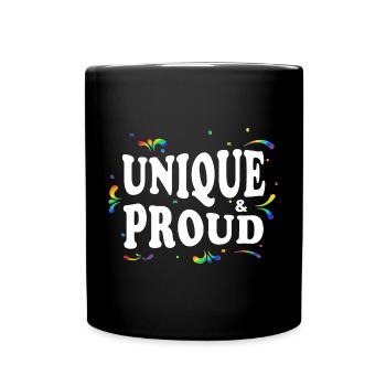 Unique et fier - Mug uni - noir - Devant