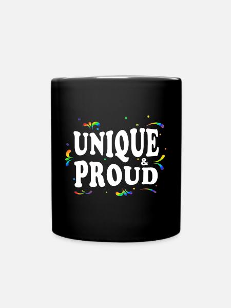 Unique & Proud - Full Colour Mug - black