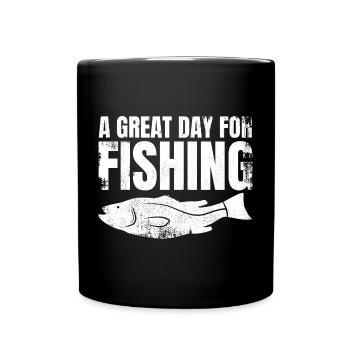 A great day of fishing - Full Colour Mug - black - Front