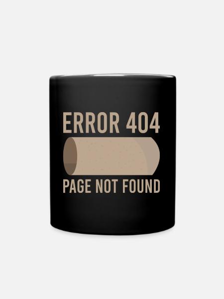 Erreur 404 papier toilette drôle - Mug uni - noir