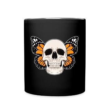 Butterfly Skull - Full Colour Mug - black - Front