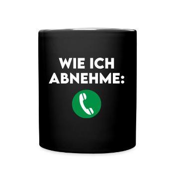 Wie Ich Abnehme: Fett Verbrennen Diät Lustig - Tasse einfarbig - Schwarz - Vorne