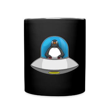 Penguin Spaceship Space - Mug uni - noir - Devant