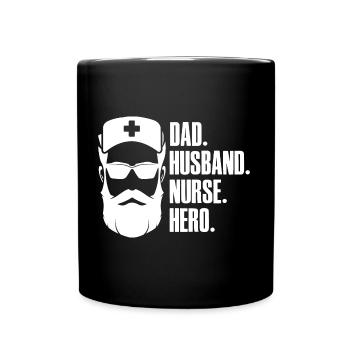 Papa Mari Infirmière Héroïne - Infirmière soignante - Mug uni - noir - Devant