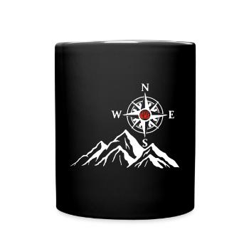 The White Mountain and the Compass Rose - Full Colour Mug - black - Front