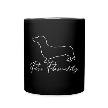 Dachshund pure personality - I love dachshund - Full Colour Mug - black - Front