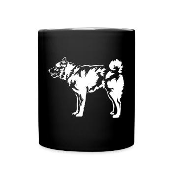 Norwegischer Elchhund "Black Edition" - Tasse einfarbig - Schwarz - Vorne