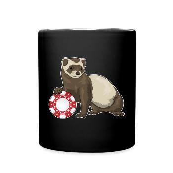 Ferret Poker Jetons de Poker - Mug uni - noir - Devant