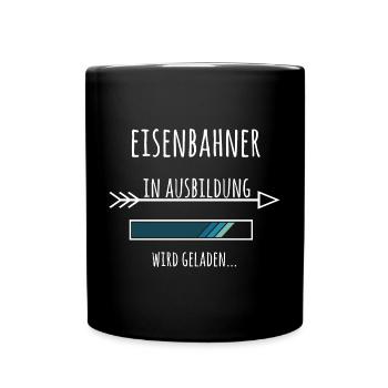 Eisenbahner Beruf Ausbildung Geschenk - Tasse einfarbig - Schwarz - Vorne