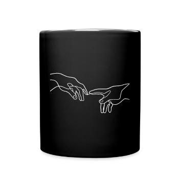 La création des mains d’Adam - Mug uni - noir - Devant