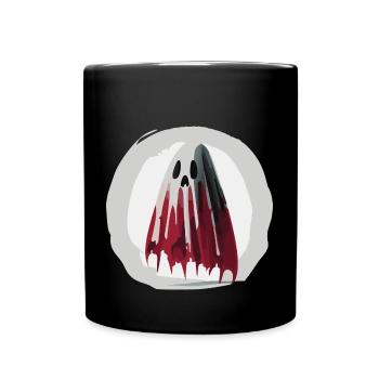 Scary Ghost / Halloween - Full Colour Mug - black - Front