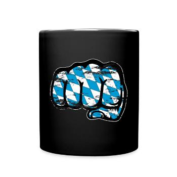 Bayern Flagge Faust Symbol used - Tasse einfarbig - Schwarz - Vorne