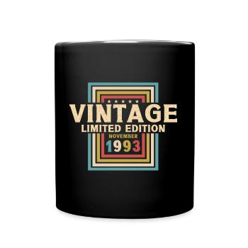 30th Birthday Vintage November Vintage 1993 - Full Colour Mug - black - Front