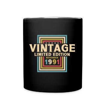 32ème Anniversaire Millésime Novembre Millésime 1991 - Mug uni - noir - Devant