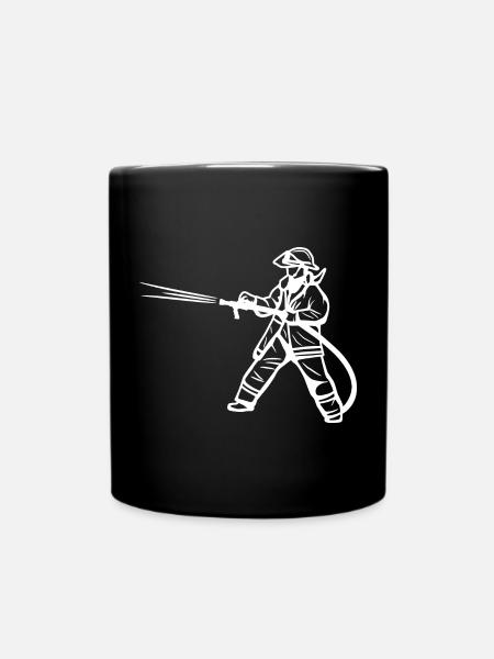 Dessin de pompier - Mug uni - noir