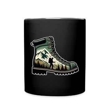 Chaussure randonnée Montagne Trekkeur Randonneur - Mug uni - noir - Devant