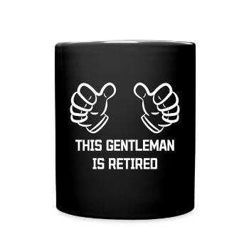 Déclaration de retraite Senior Profession Time Out Freedom - Mug uni - noir - Devant
