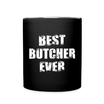 Meilleur boucher - Mug uni - noir - Devant