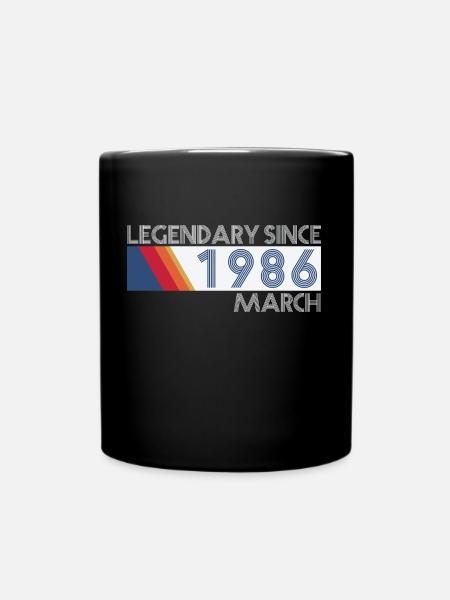 Retro SiFi Legendary since March 1986 - Geburtstag - Tasse einfarbig - Schwarz