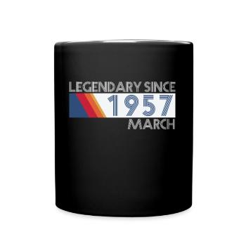 Retro SiFi Legendary since March 1957 - Geburtstag - Tasse einfarbig - Schwarz - Vorne