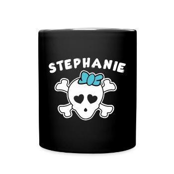 Pirate Stephanie Design pour les filles et les femmes - Mug uni - noir - Devant