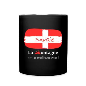 Drapeau de Savoie - Mug uni - noir - Devant
