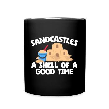 Kids Sandcastle Kit Gear Sandcastle Set Toys - Tasse einfarbig - Schwarz - Vorne