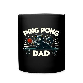 Table Tennis Katze Pingpong Black Cat Dad Outfit - Mug uni - noir - Devant