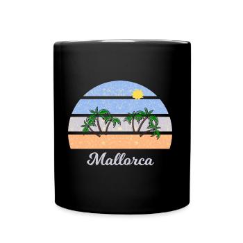 Ferien auf Mallorca - Tasse einfarbig - Schwarz - Vorne