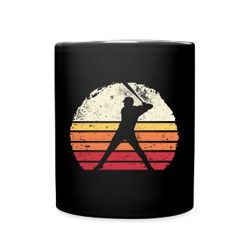 Baseball Sunset Silhouette - Full Colour Mug - black - Front