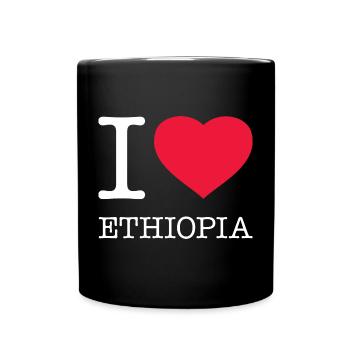 I LOVE ETHIOPIA Äthopien - Full Colour Mug - black - Front