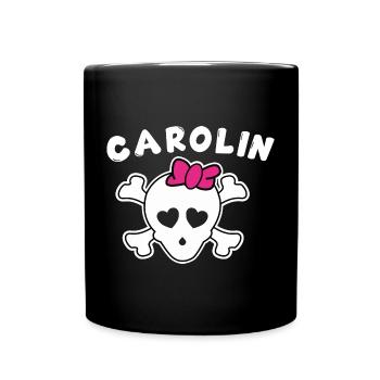Pirate Carolin Design for Girls and Women - Full Colour Mug - black - Front