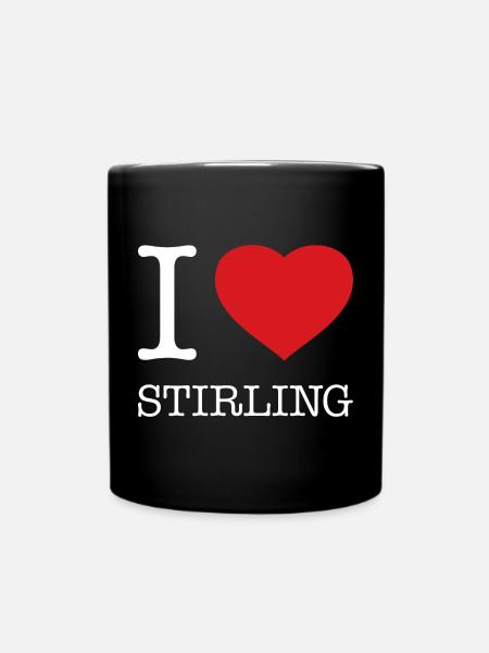 I LOVE STIRLING - Full Colour Mug - black
