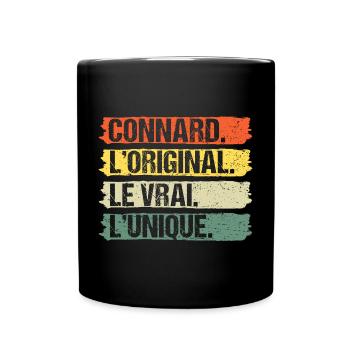Connard l' original le vrai humour cadeau vintage - Mug uni - noir - Devant