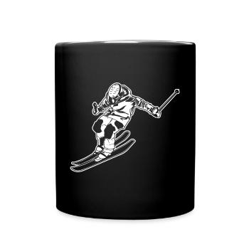 Skier - Full Colour Mug - black - Front